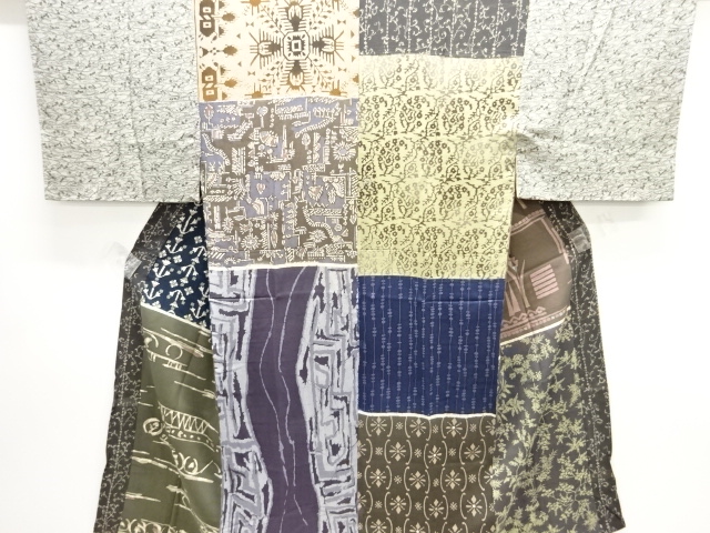 JAPANESE KIMONO / ANTIQUE JUBAN / SILK / KINSHA / PATTERN SAMPLE